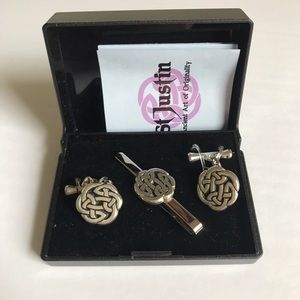 Pewter Celtic knotwork cufflinks